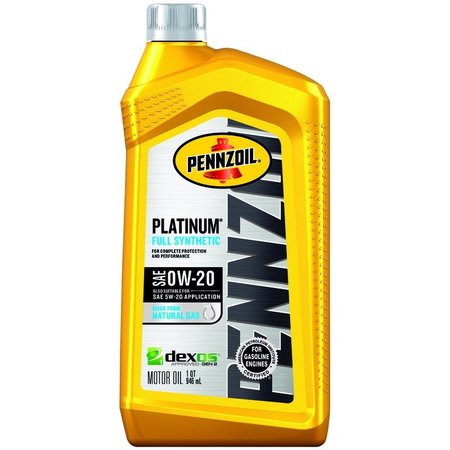 Pennzoil Platinum 0W-20 4-Cycle Synthetic Motor Oil 1 qt 1 pk -  QUAKER STATE, 550036541